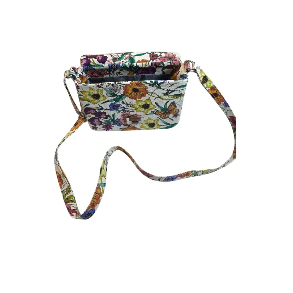 ILEA Floral Print Mini Bag Top Handle Crossbody Purse Designer Style